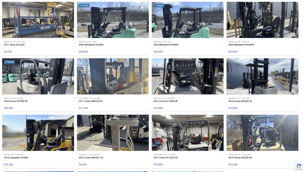 used warehouse equipment forklifts shop online